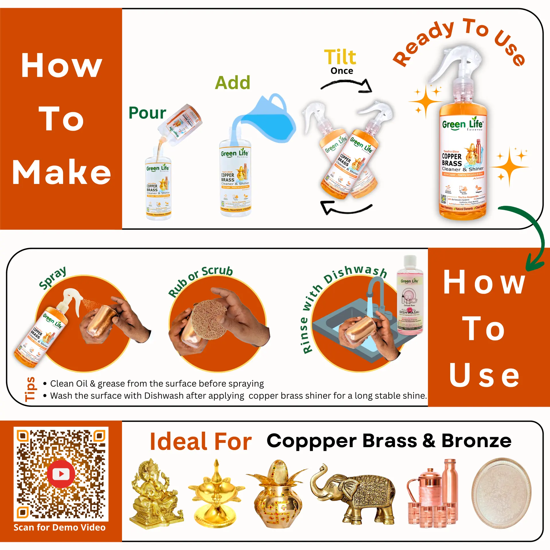 How To Make and Use Green Life Forever Copper Bronze and Brass Cleaner &amp;amp; Shiner Concentrate