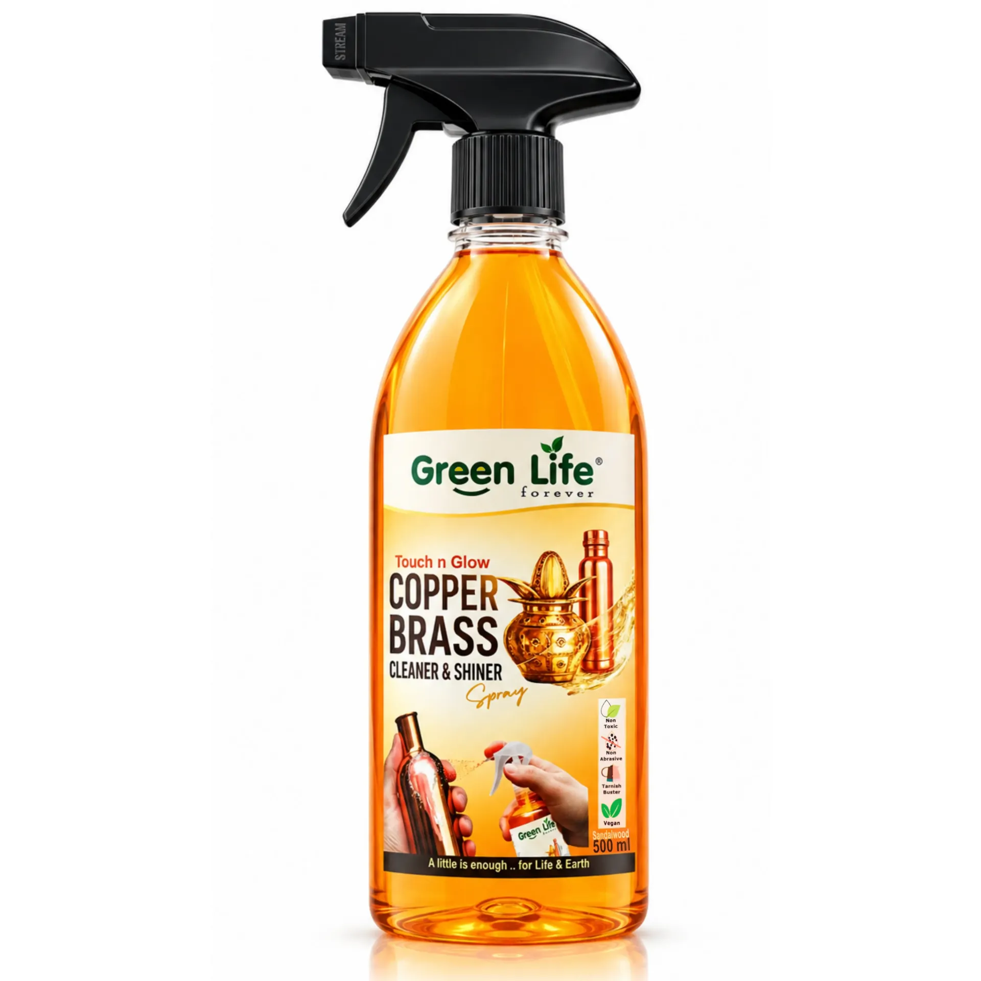 Copper Brass Cleaner & Shiner Spray 500ml